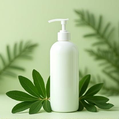 Champú vegano en botella reciclada